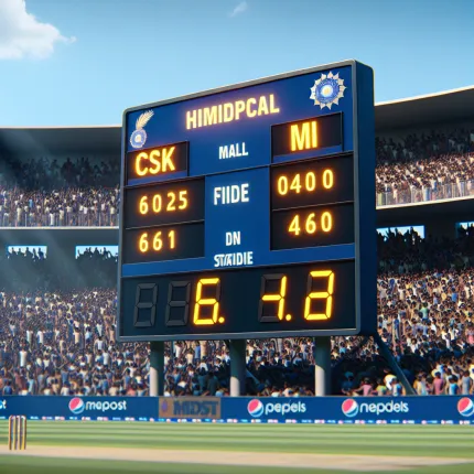 Csk vs mi today match score