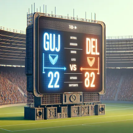 Guj vs del live score
