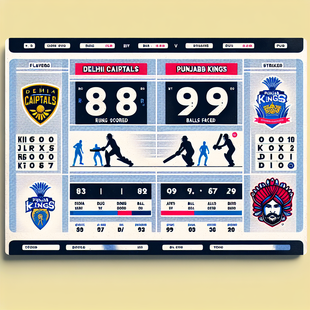 dc vs pbks 2022 scorecard