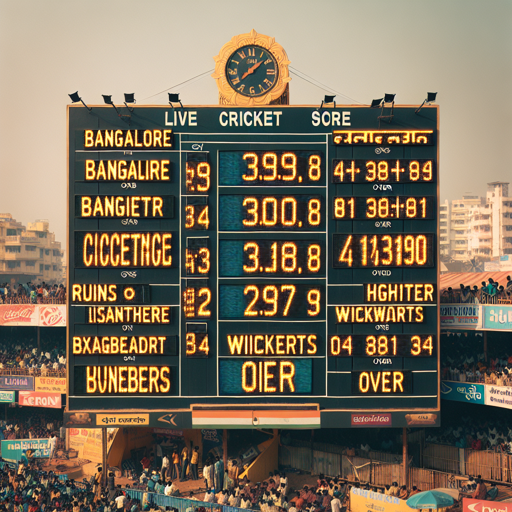 Bangalore vs gujarat live score