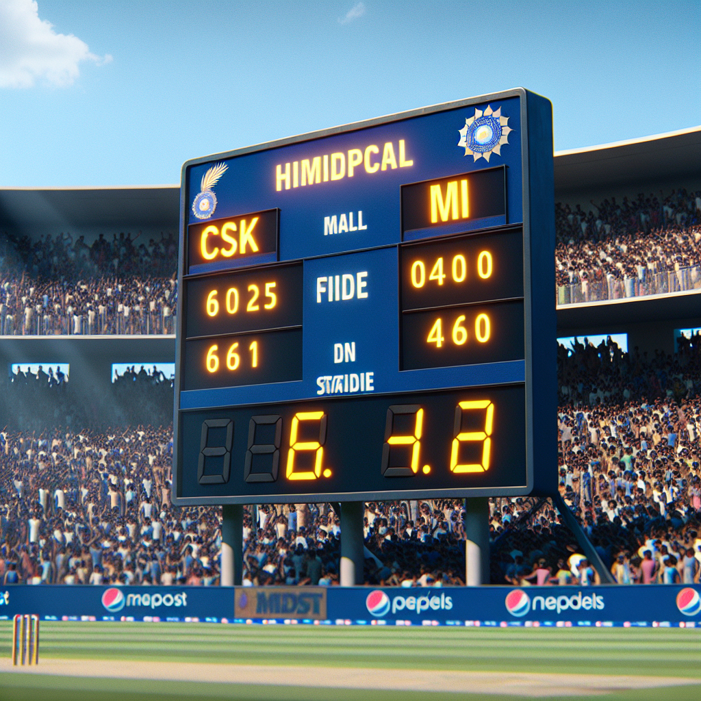 Csk vs mi today match score