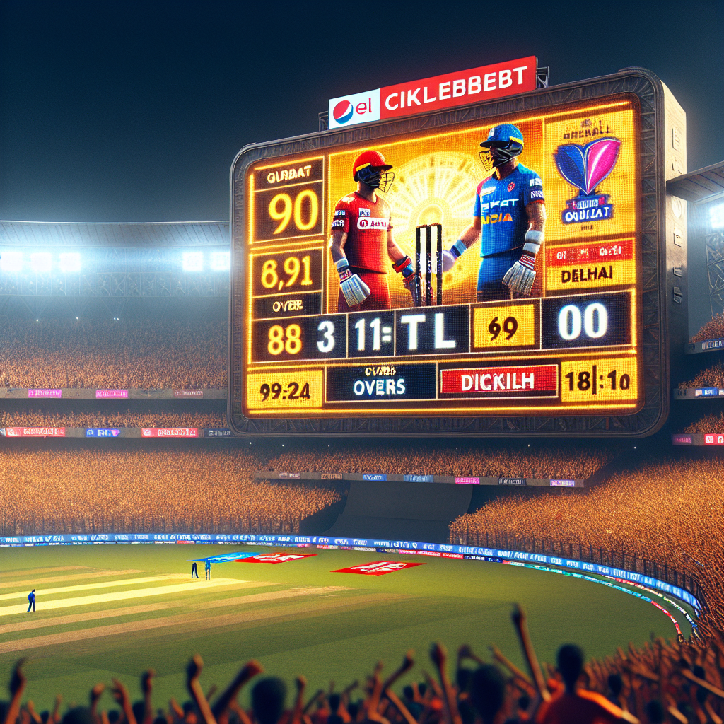 Gujarat delhi ipl score